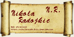 Nikola Radojkić vizit kartica